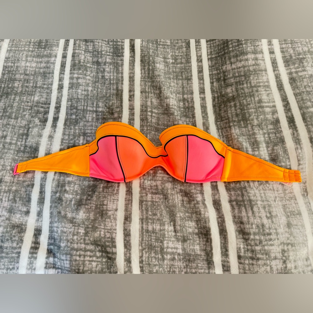 Victoria's Secret Pink and Orange Bikini Top